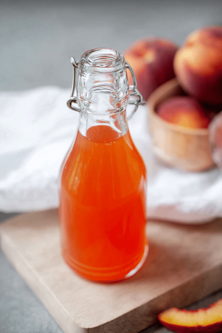 Peach Syrup for Cocktails and Sweet Treats