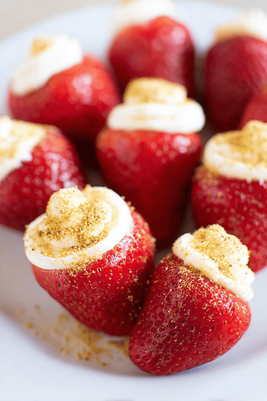 Quick No-Bake Cheesecake Stuffed Strawberries