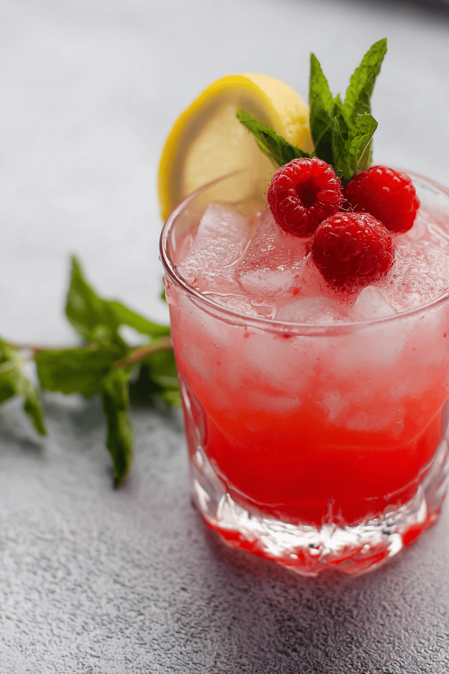 Raspberry Bourbon Summer Smash