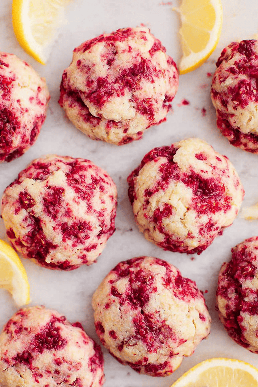 Raspberry Lemon Chewy Butter Cookies