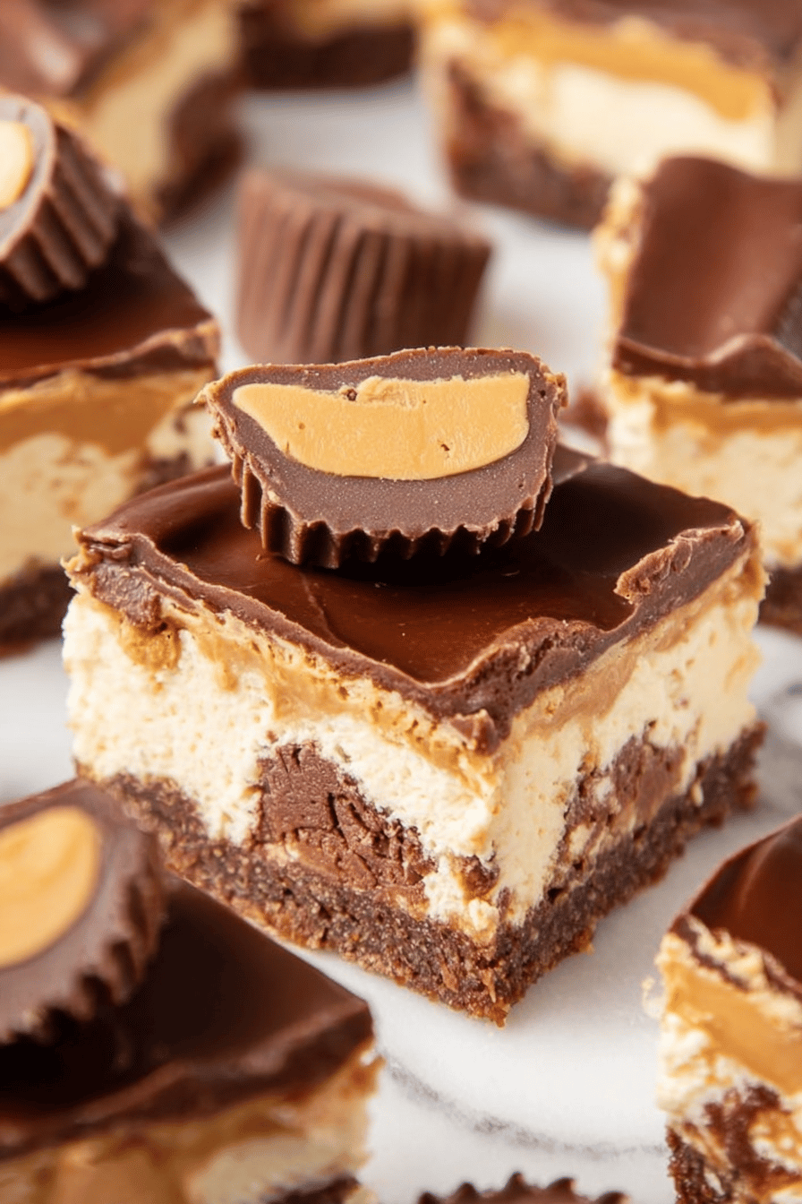 Reese's Peanut Butter Chocolate Cheesecake Bars