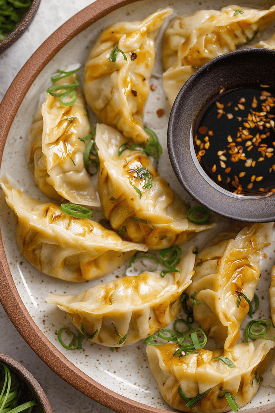 Savory Asian Veggie Dumplings with Ginger & Garlic