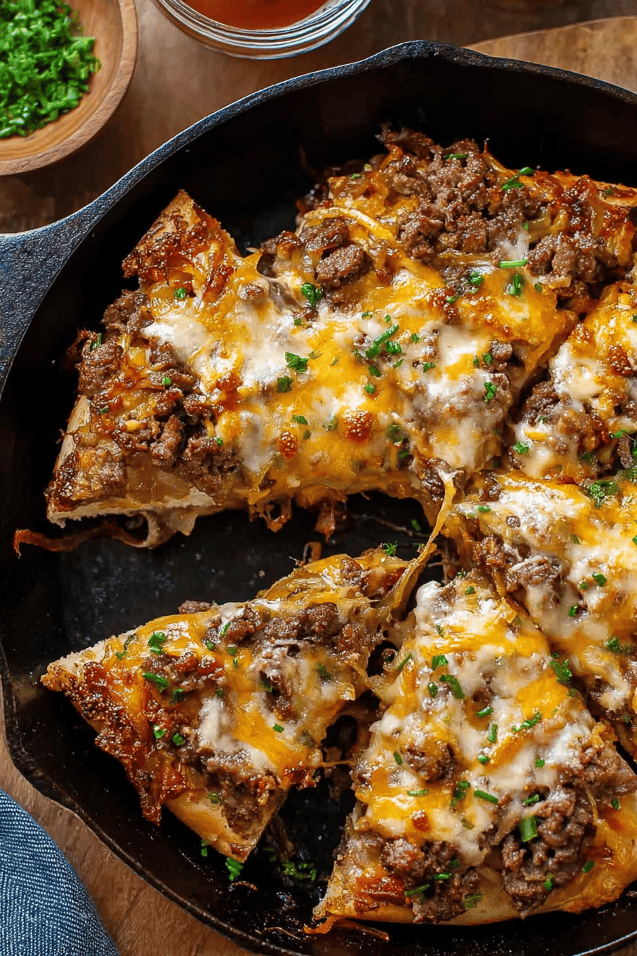 Savory Patty Melt Pizza Delight