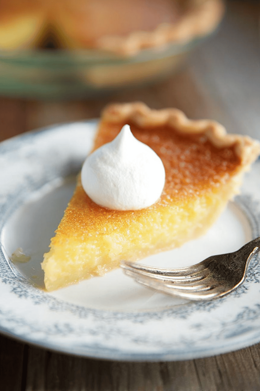 Silky Vintage Vinegar Chess Pie