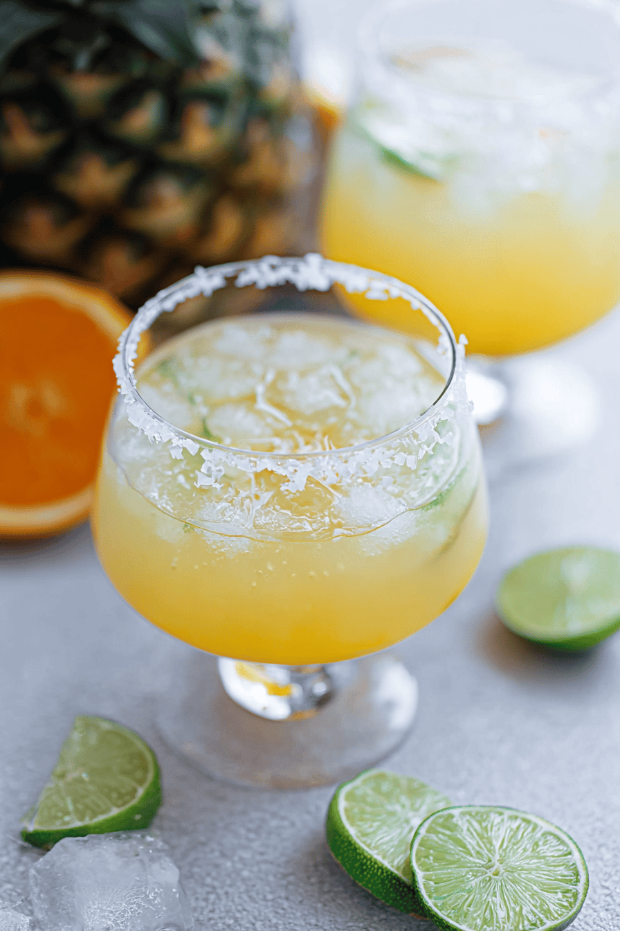 Skinny Pineapple Margarita with 4 Ingredients