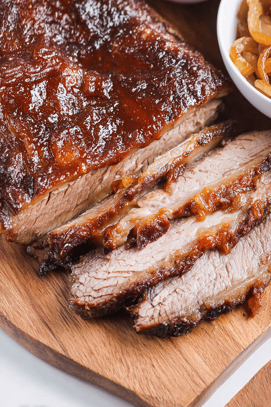 Slow-Cooked BBQ Brisket with Crispy Edges