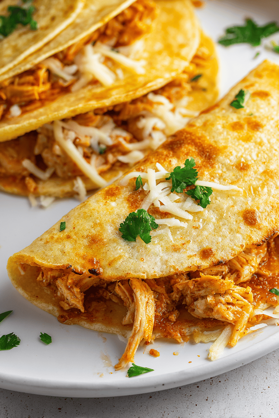Spicy Chipotle Chicken Tacos with Cheese