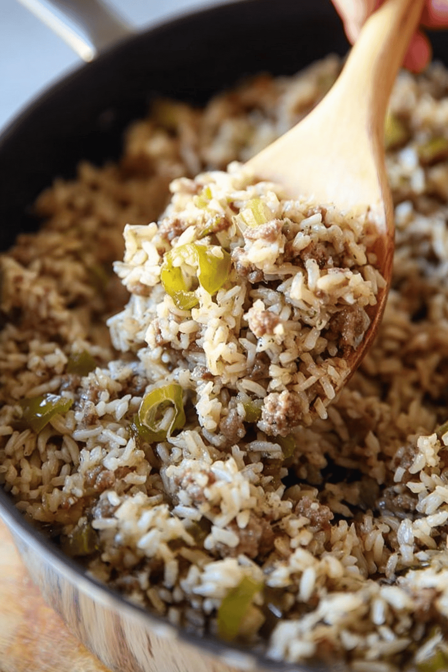Spicy Dirty Rice for Mardi Gras
