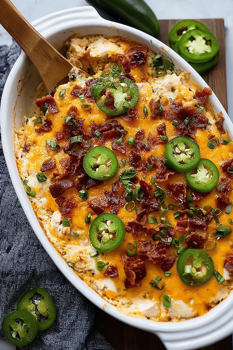 Spicy Jalapeño Popper Chicken Bake