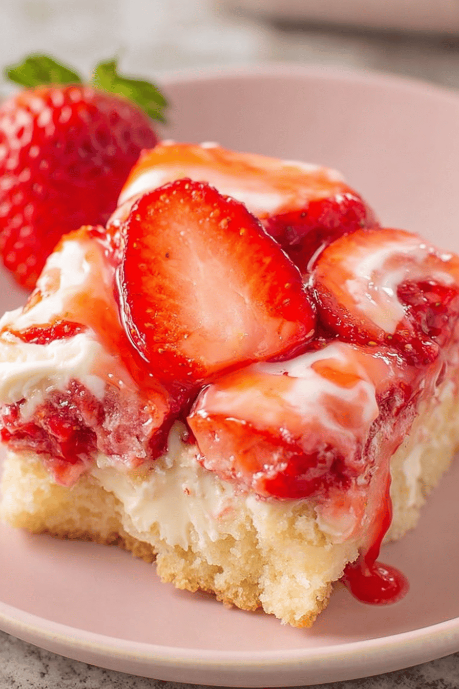 Strawberry Cream Cookie Dessert Bars