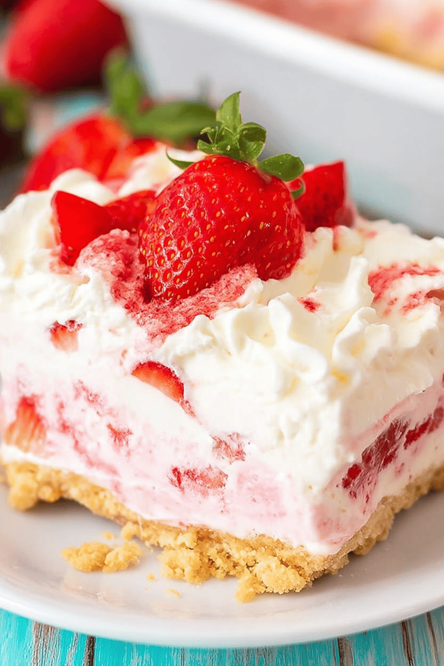 Strawberry Delight No Bake Dessert