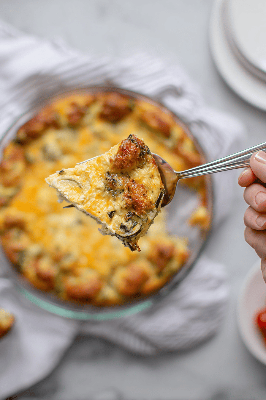 Veggie-Packed Crustless Zucchini Breakfast Bake