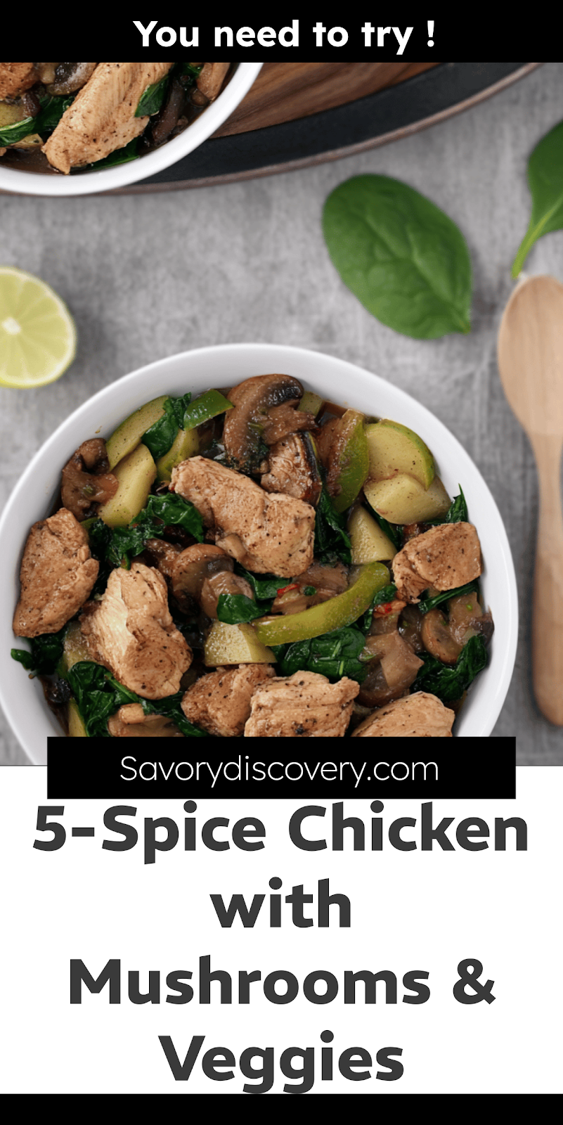 5-Spice Chicken with Mushrooms & Veggies