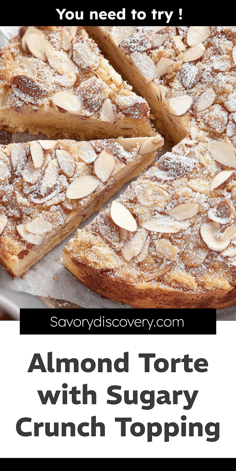 Almond Torte with Sugary Crunch Topping
