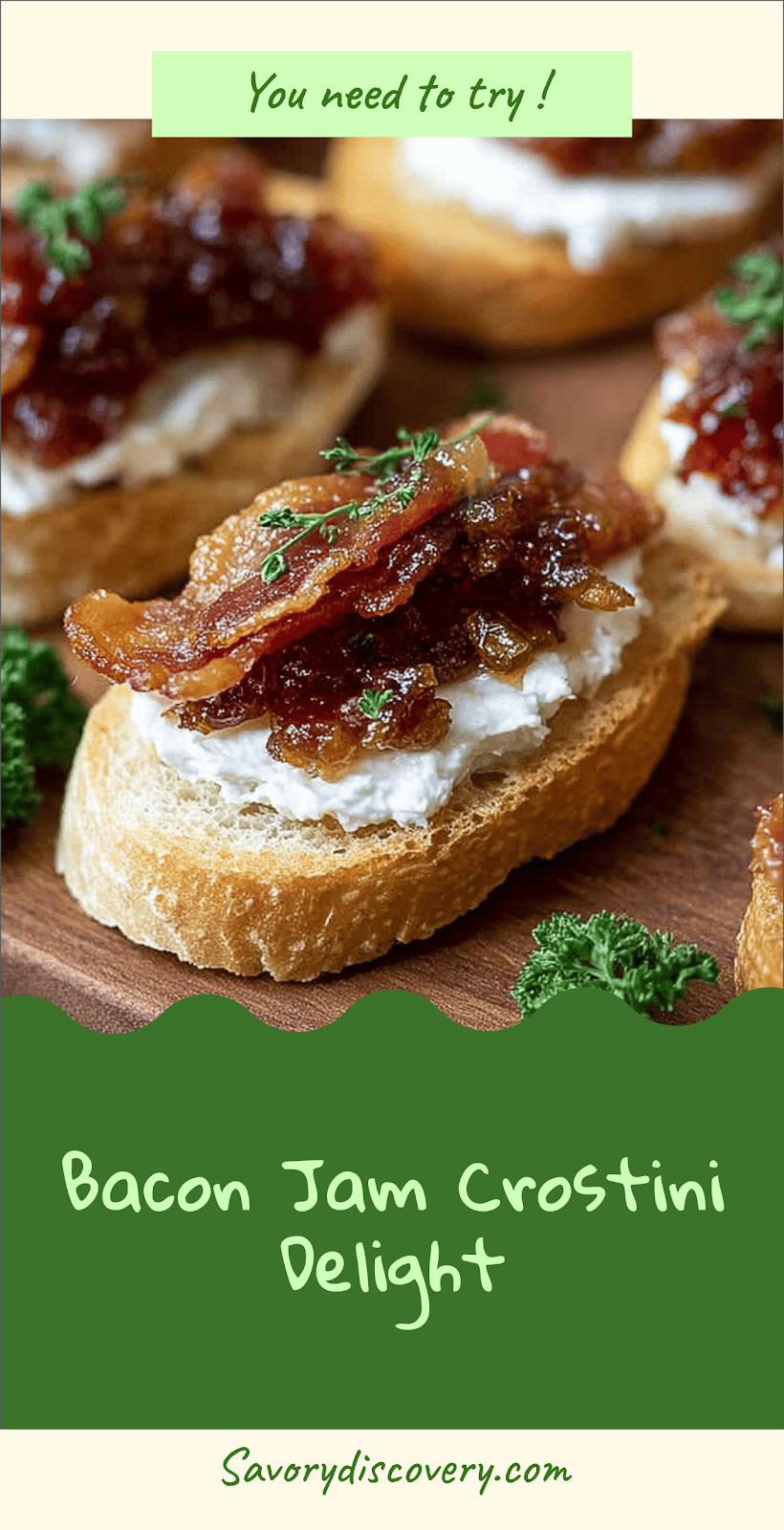 Bacon Jam Crostini Delight