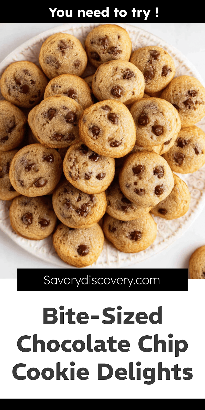 Bite-Sized Chocolate Chip Cookie Delights
