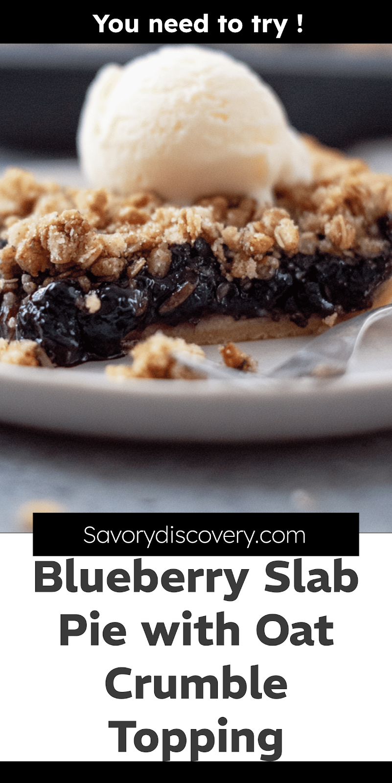 Blueberry Slab Pie with Oat Crumble Topping