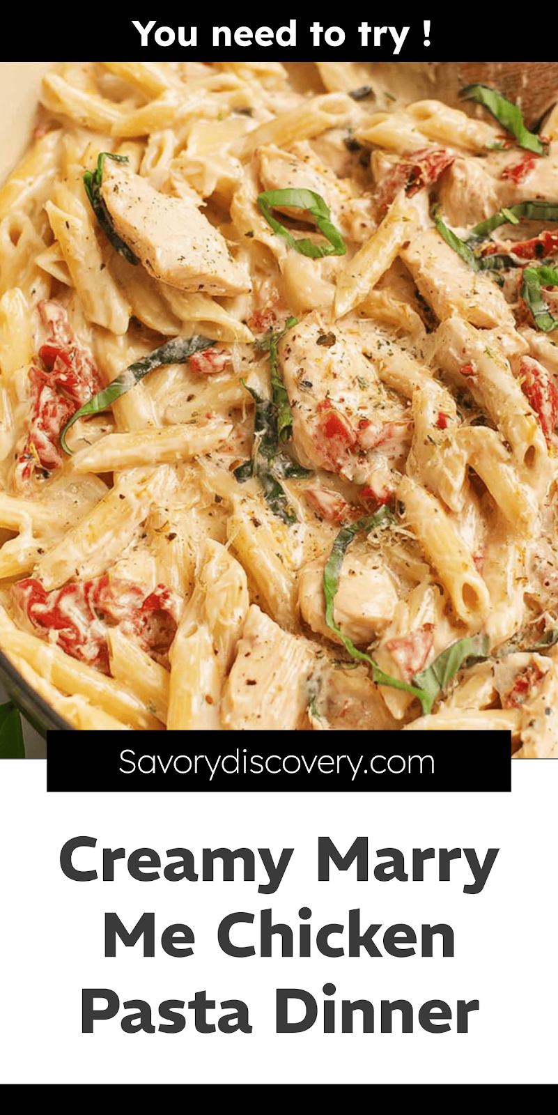 Creamy Marry Me Chicken Pasta Dinner