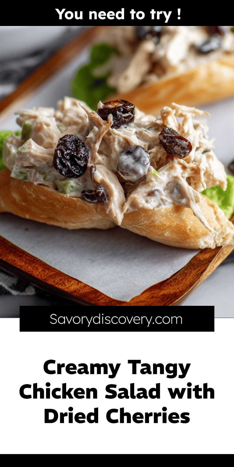 Creamy Tangy Chicken Salad with Dried Cherries