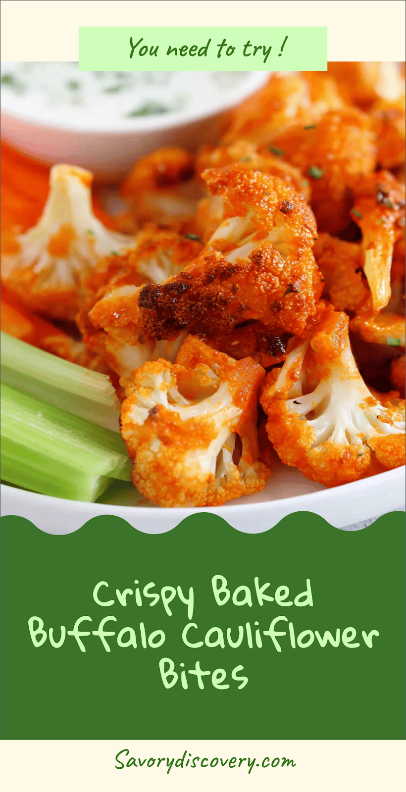 Crispy Baked Buffalo Cauliflower Bites