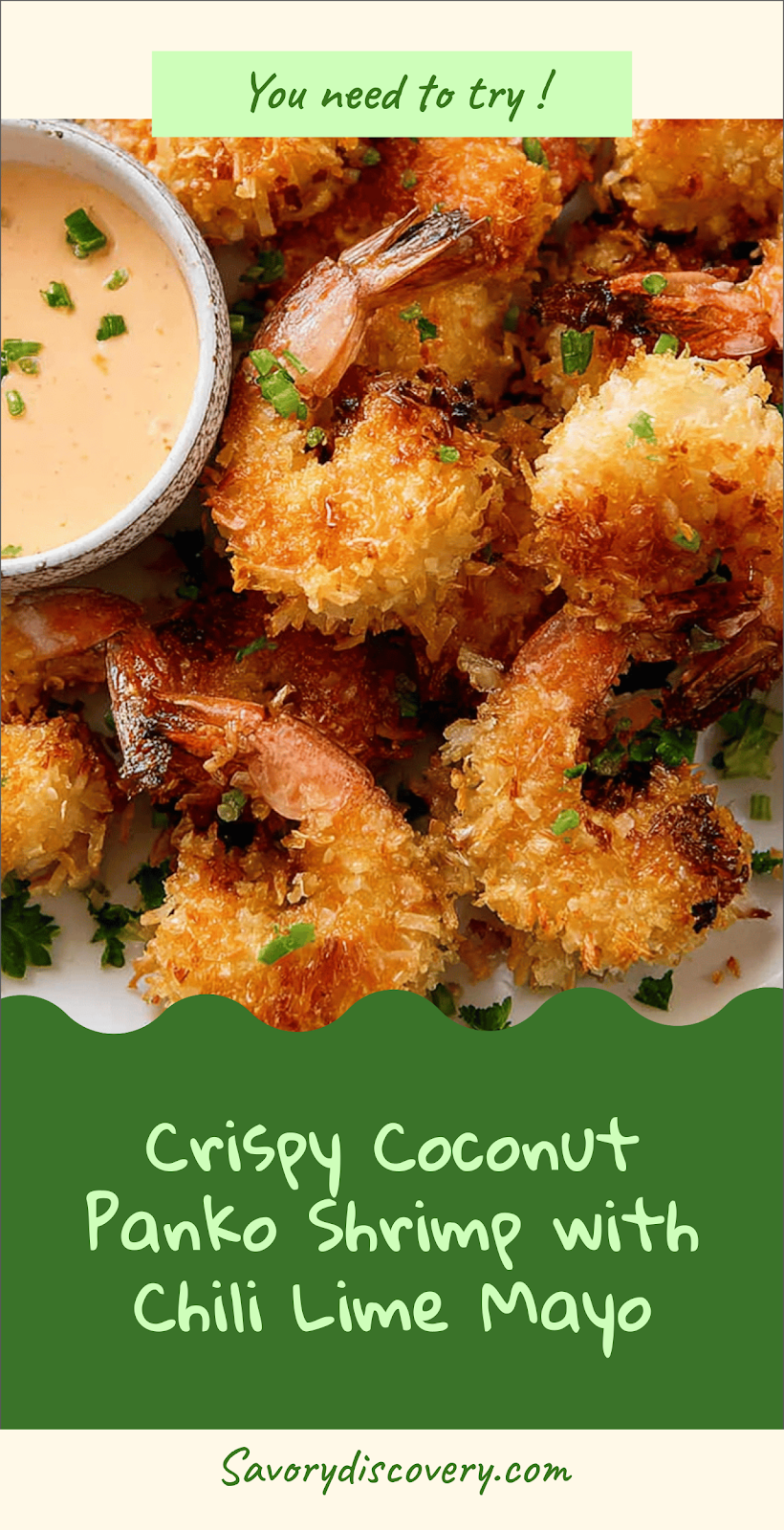 Crispy Coconut Panko Shrimp with Chili Lime Mayo