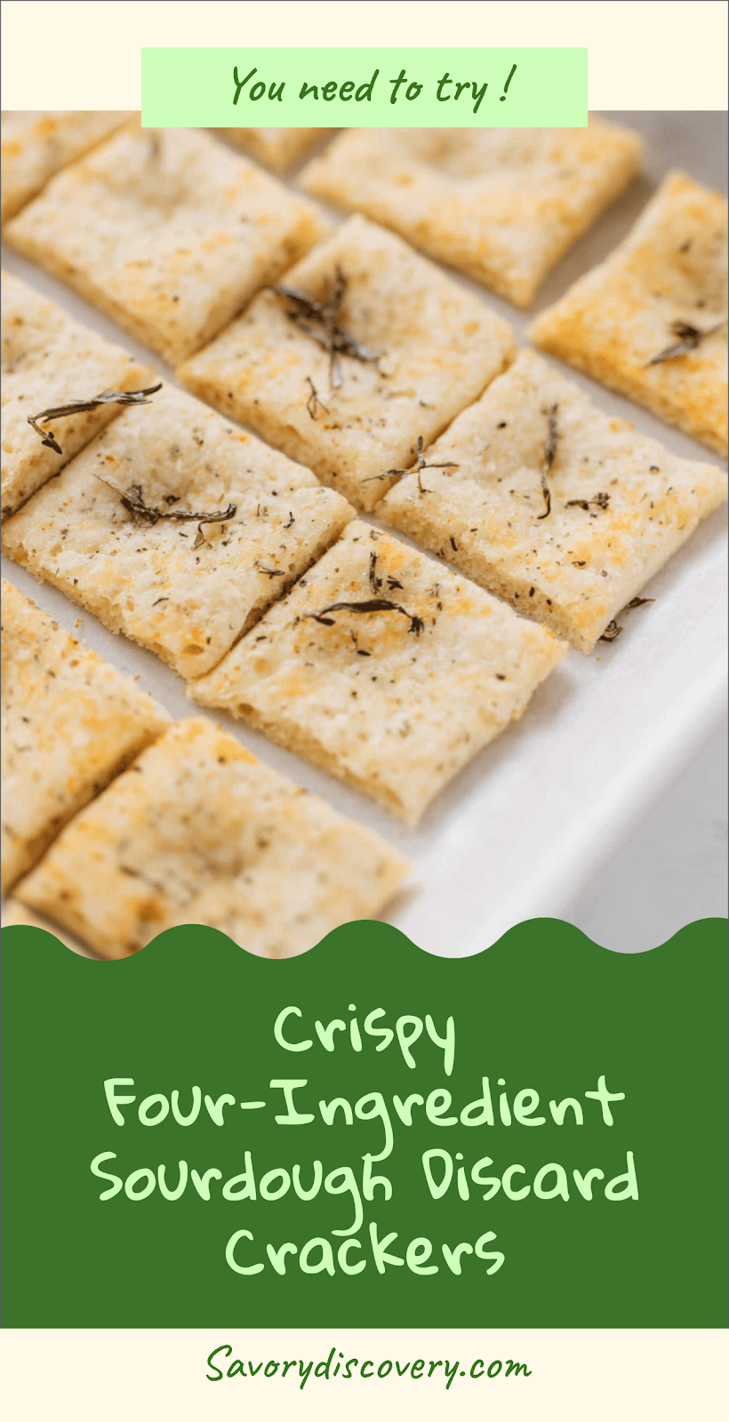 Crispy Four-Ingredient Sourdough Discard Crackers