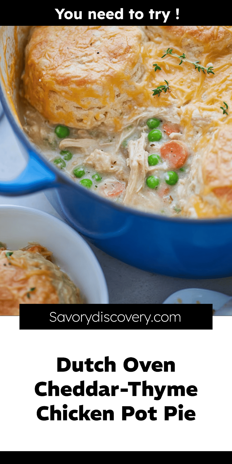 Dutch Oven Cheddar-Thyme Chicken Pot Pie