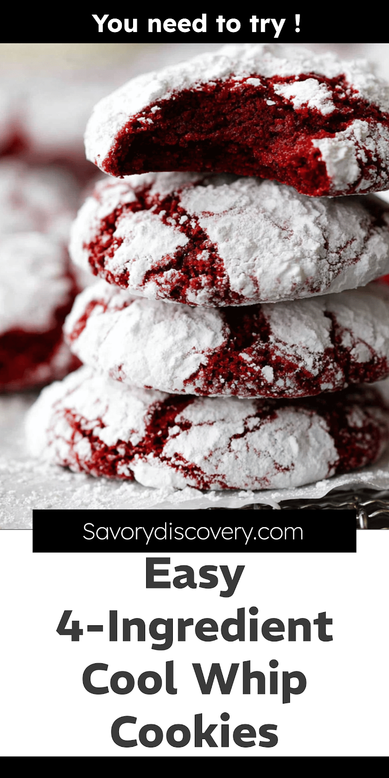 Easy 4-Ingredient Cool Whip Cookies