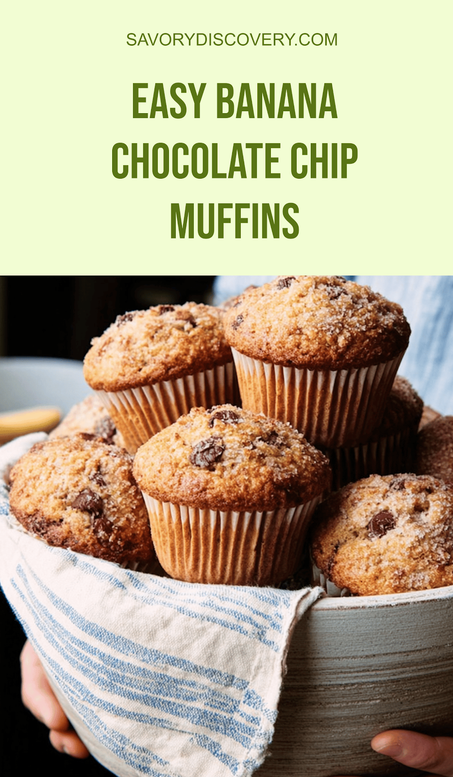 Easy Banana Chocolate Chip Muffins