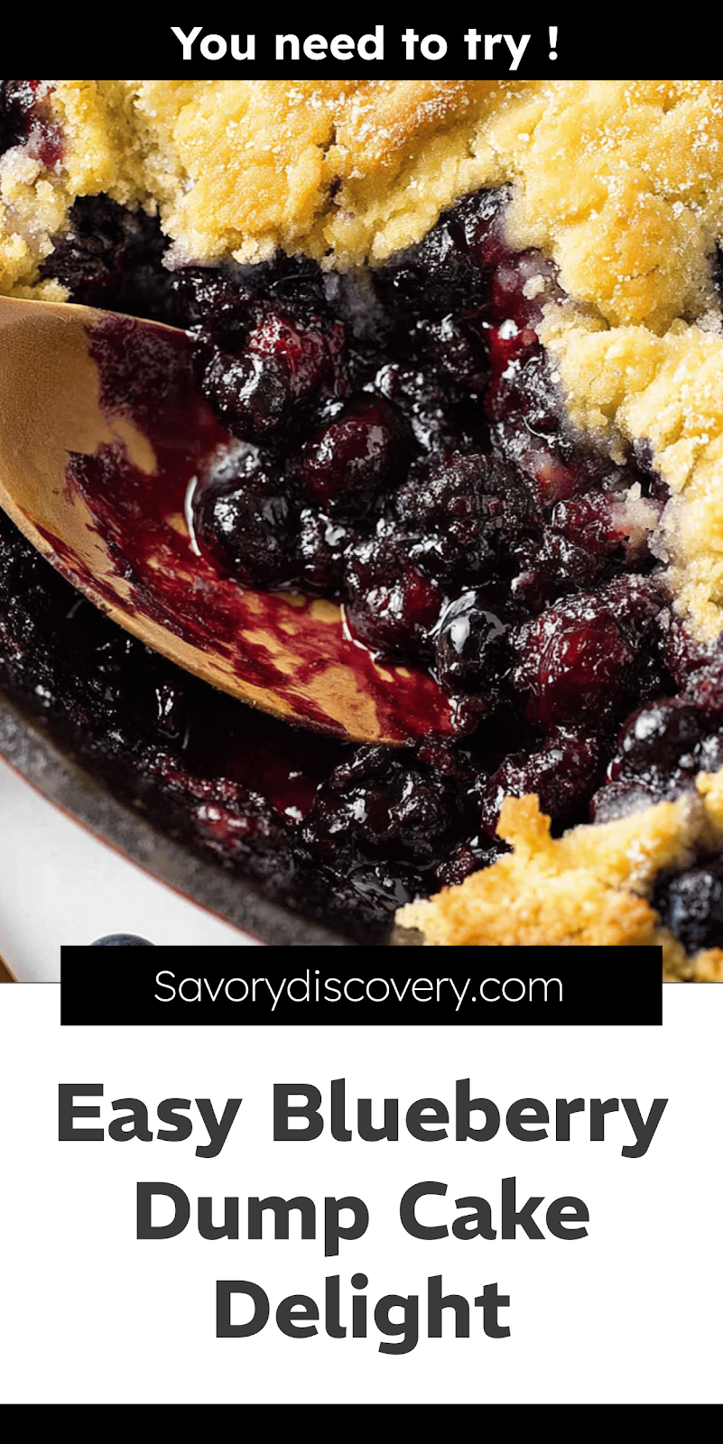 Easy Blueberry Dump Cake Delight