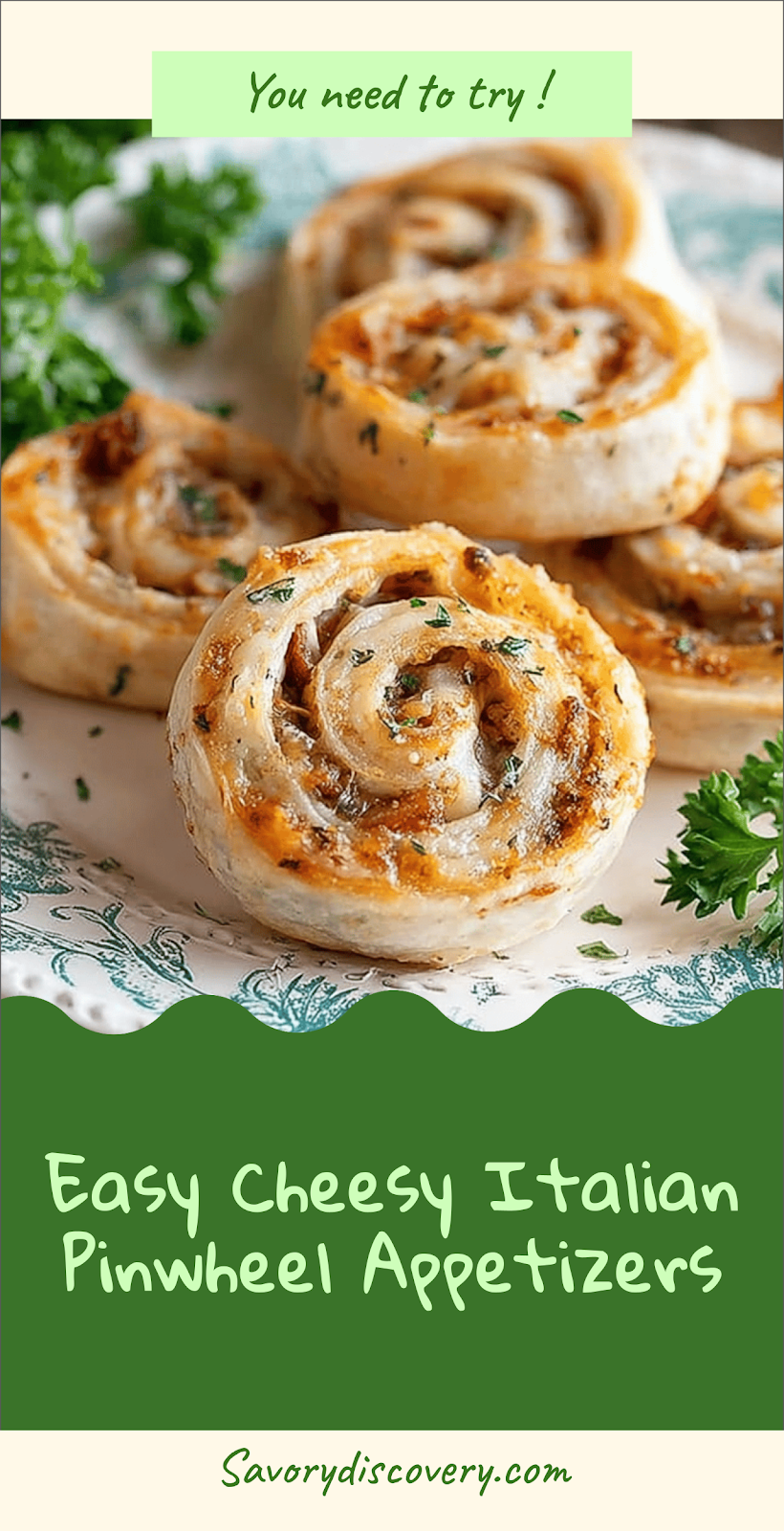 Easy Cheesy Italian Pinwheel Appetizers