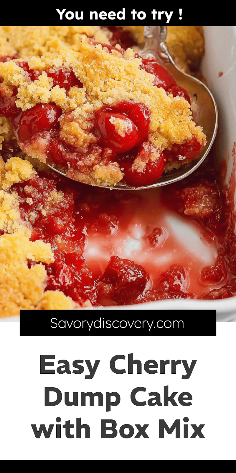Easy Cherry Dump Cake with Box Mix