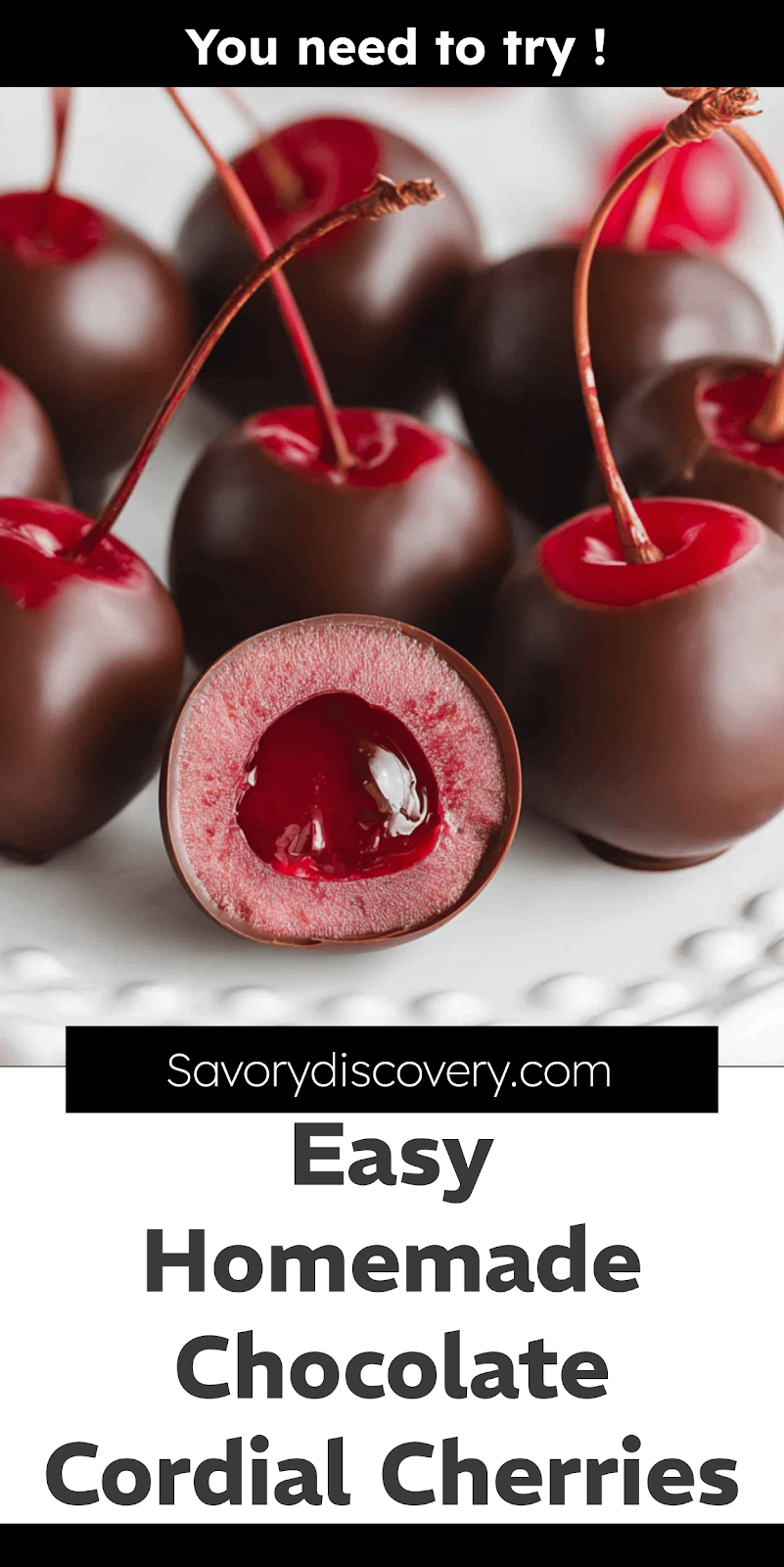 Easy Homemade Chocolate Cordial Cherries