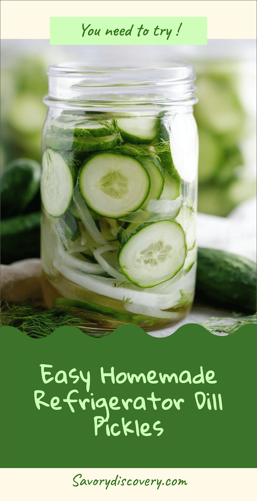Easy Homemade Refrigerator Dill Pickles