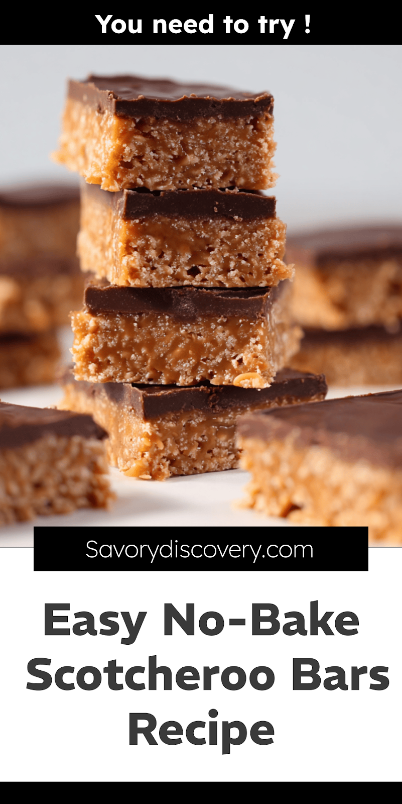 Easy No-Bake Scotcheroo Bars Recipe
