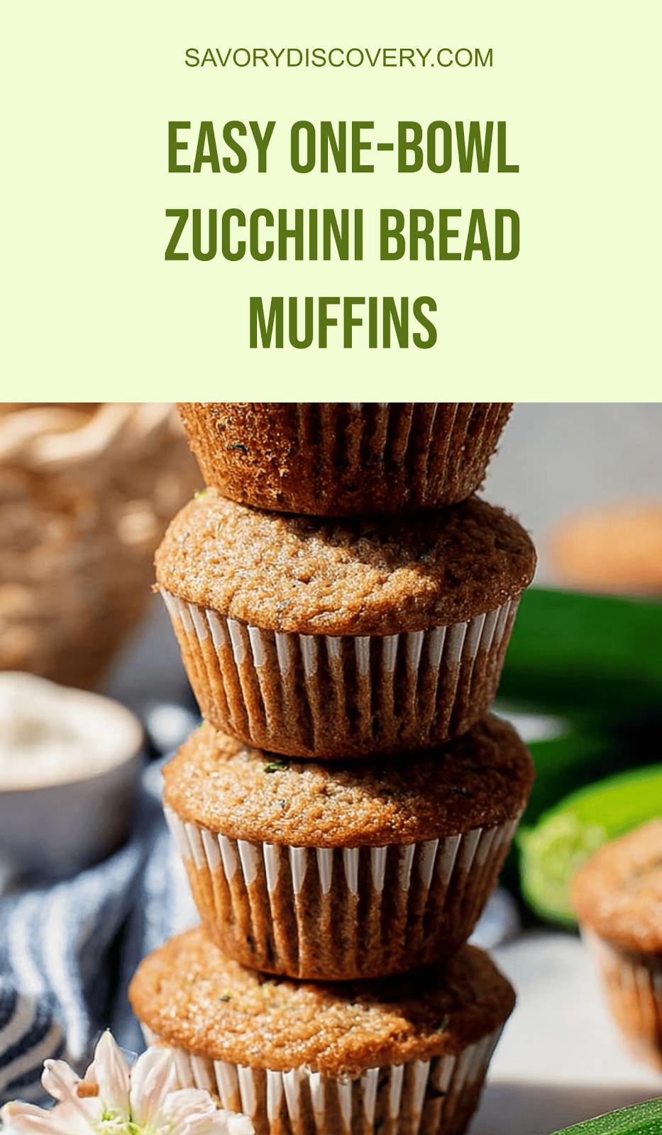 Easy One-Bowl Zucchini Bread Muffins