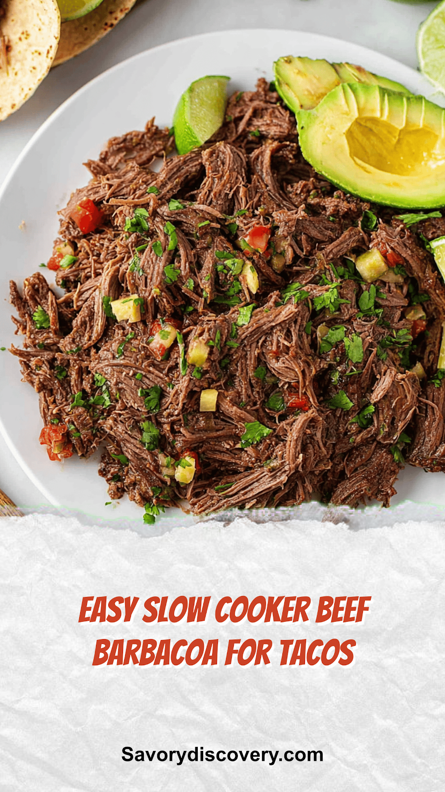 Easy Slow Cooker Beef Barbacoa for Tacos