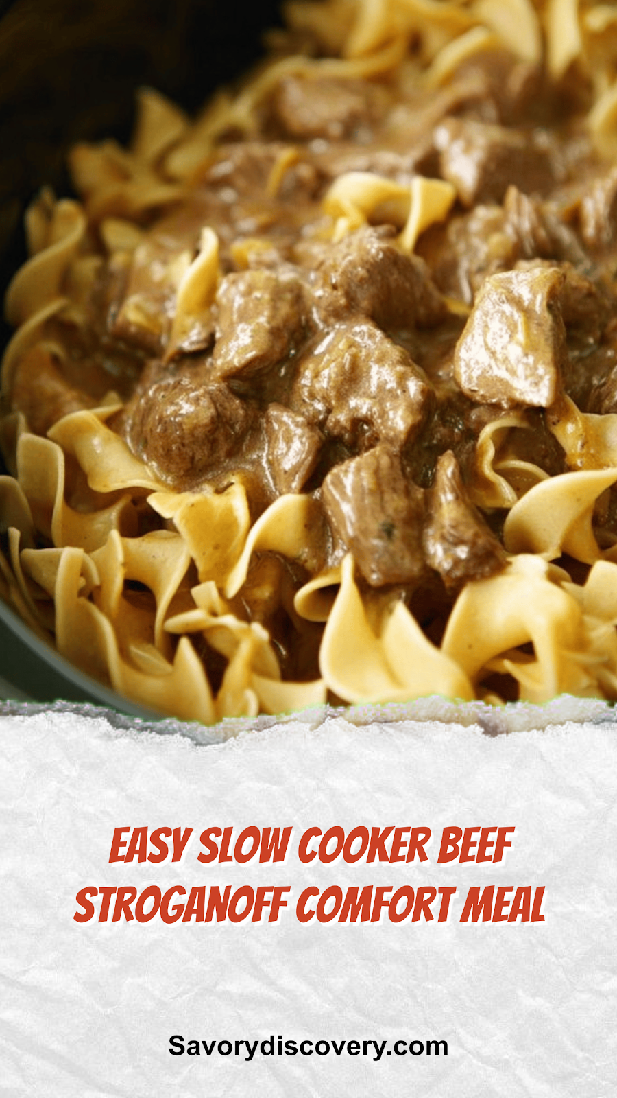 Easy Slow Cooker Beef Stroganoff Comfort Meal