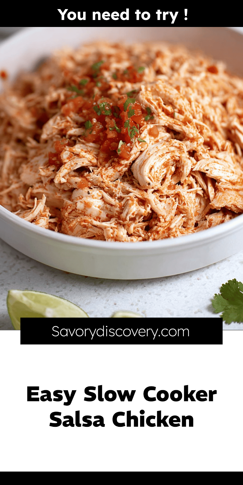 Easy Slow Cooker Salsa Chicken
