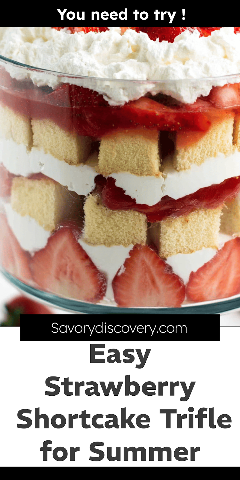 Easy Strawberry Shortcake Trifle for Summer
