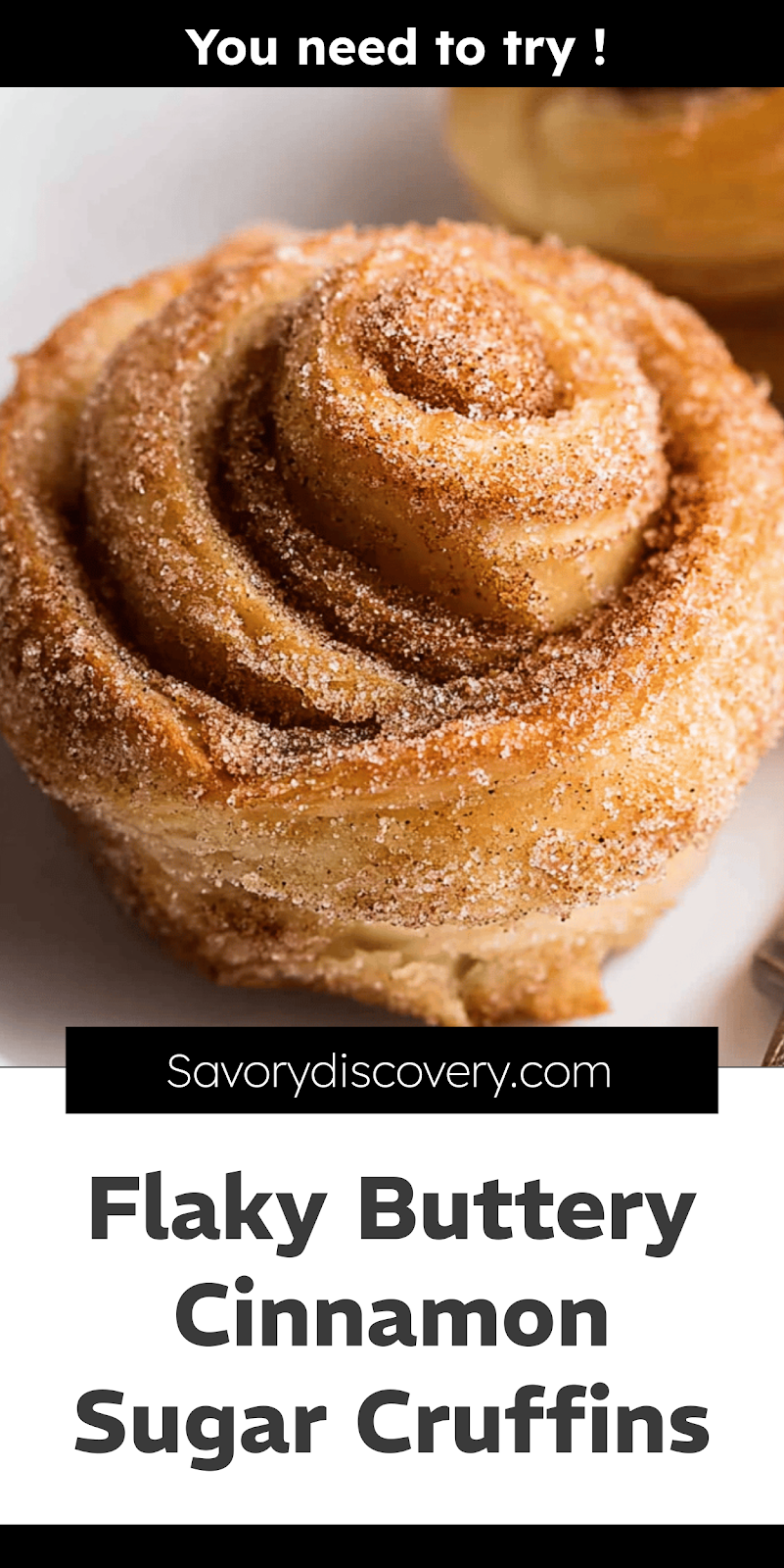 Flaky Buttery Cinnamon Sugar Cruffins