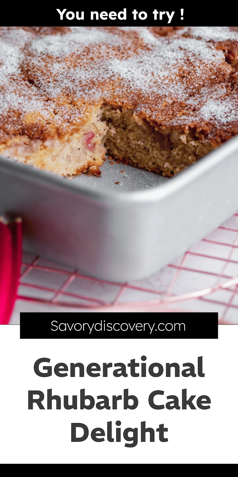Generational Rhubarb Cake Delight