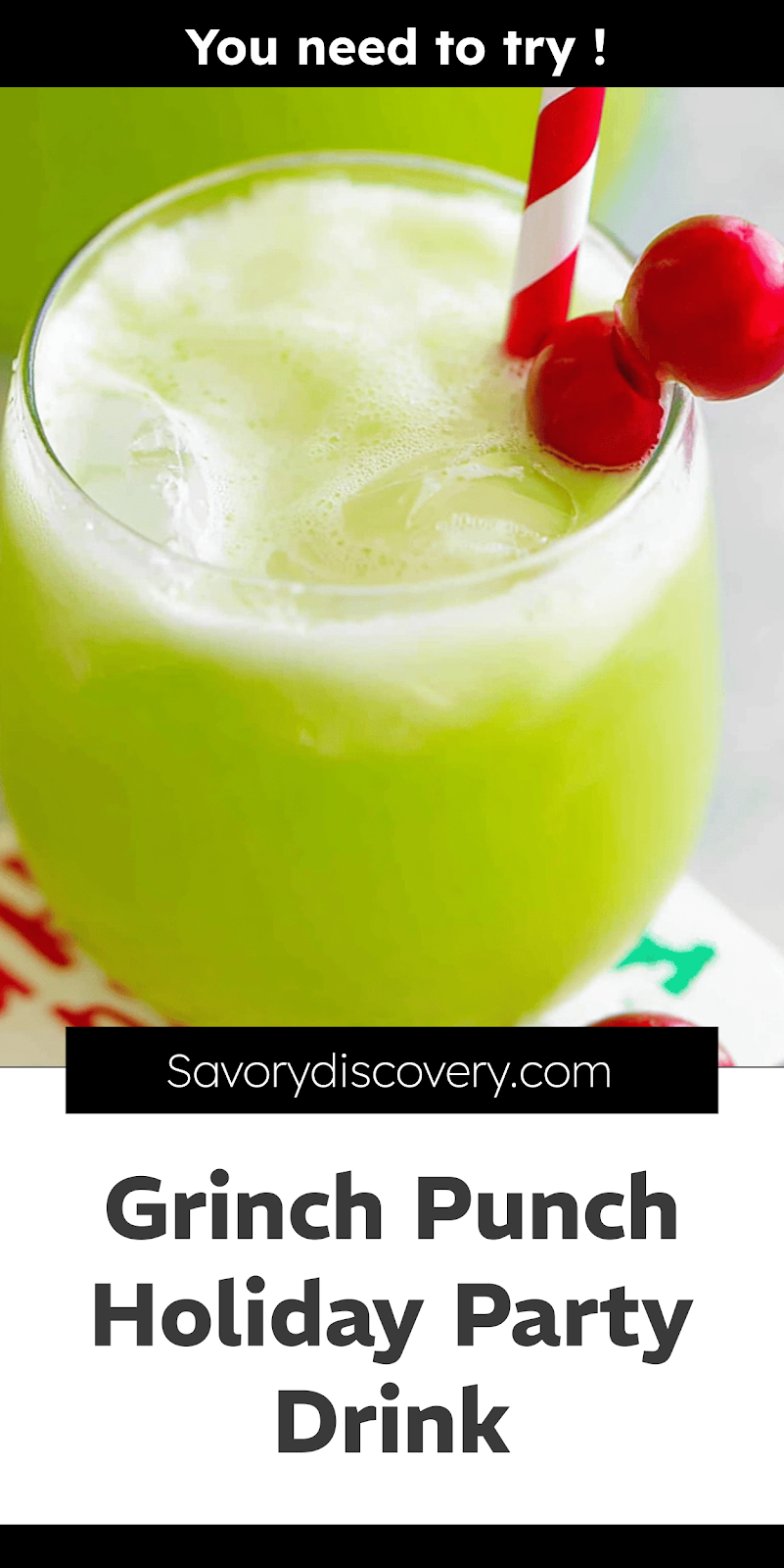Grinch Punch Holiday Party Drink