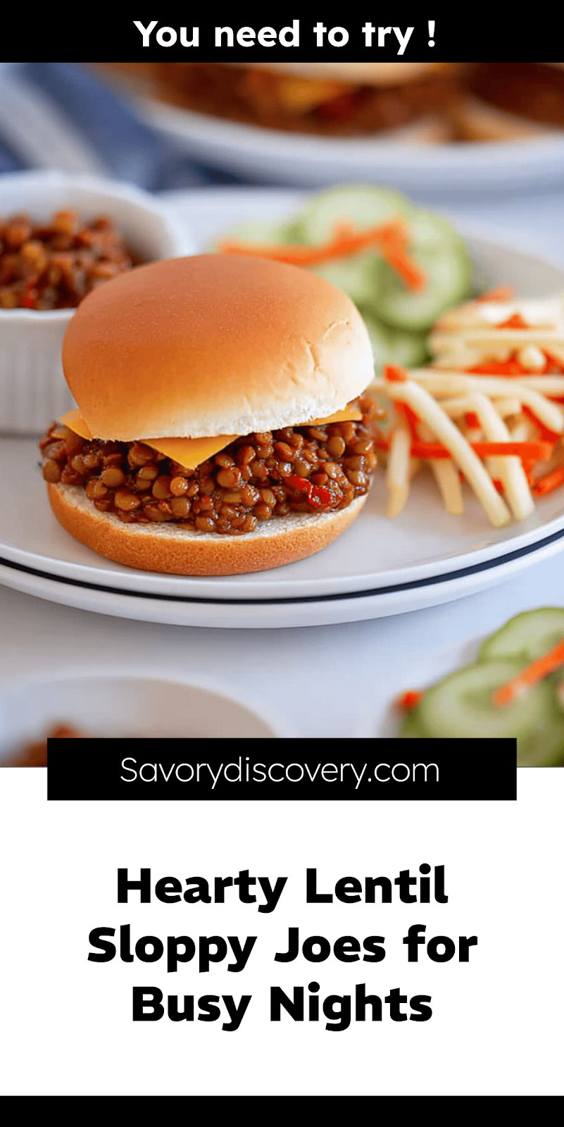 Hearty Lentil Sloppy Joes for Busy Nights