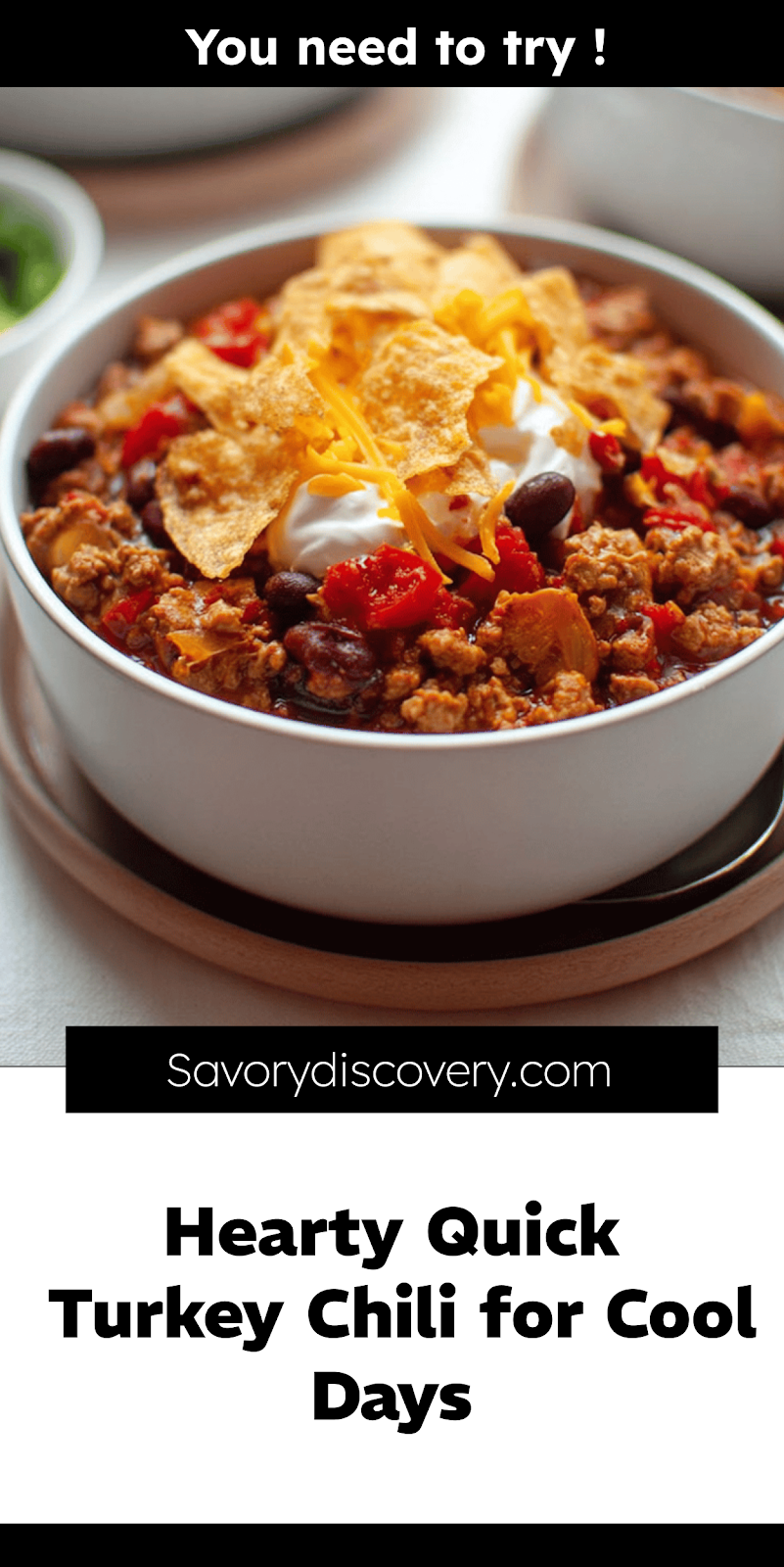 Hearty Quick Turkey Chili for Cool Days