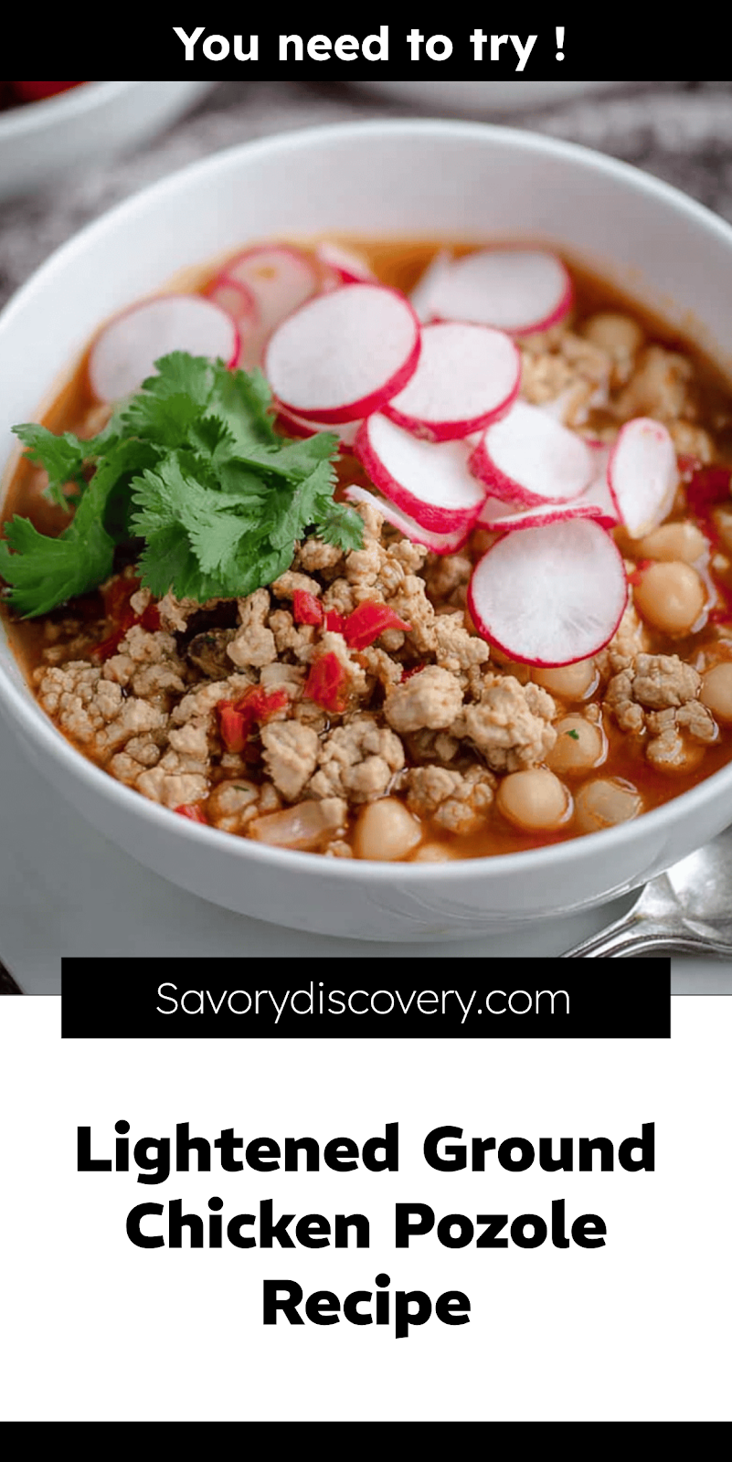 Lightened Ground Chicken Pozole Recipe