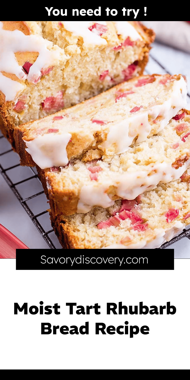 Moist Tart Rhubarb Bread Recipe