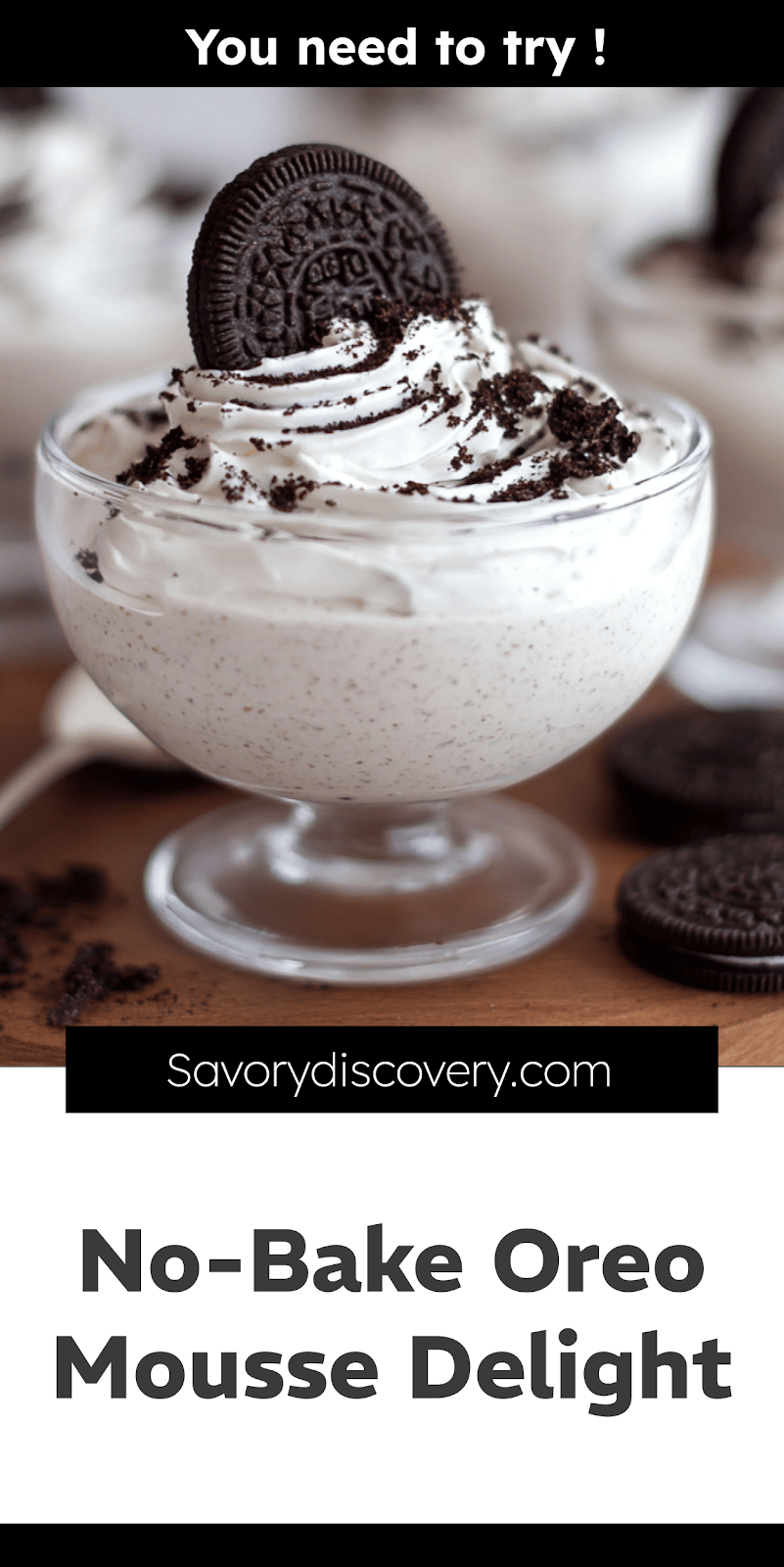 No-Bake Oreo Mousse Delight