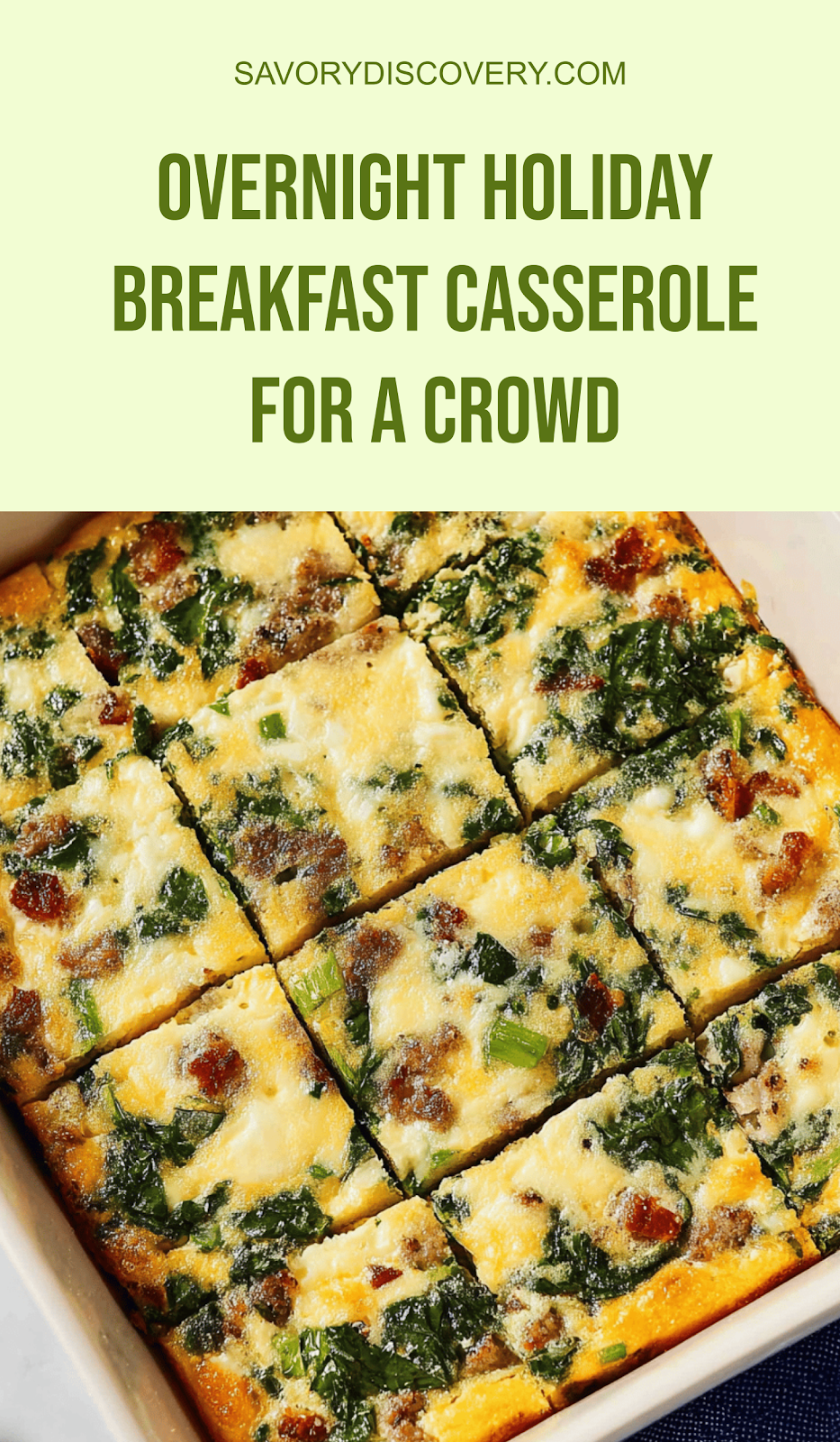 Overnight Holiday Breakfast Casserole for a Crowd
