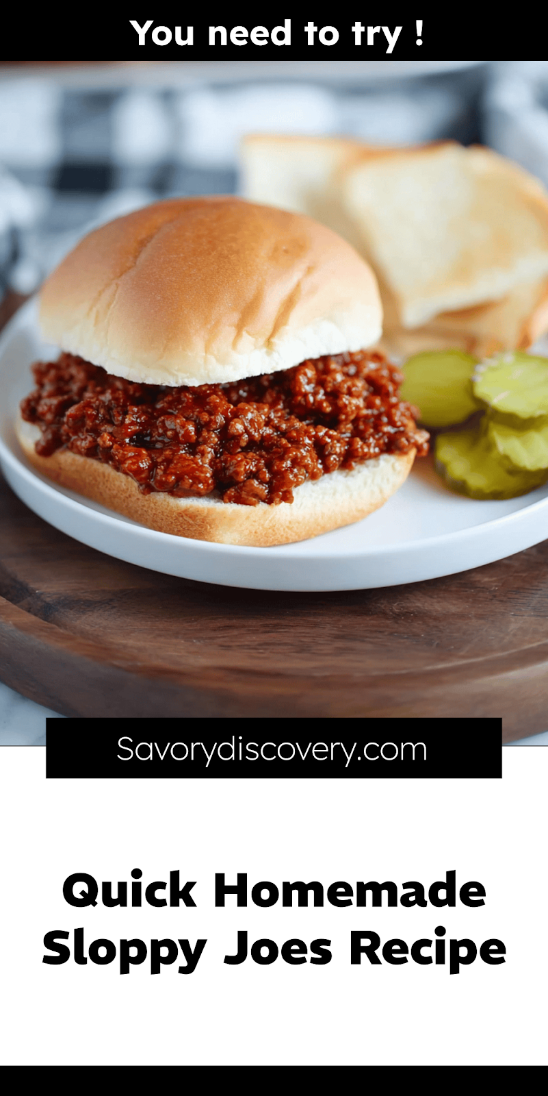 Quick Homemade Sloppy Joes Recipe